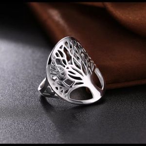 925 Silver Beautiful Tree Ring